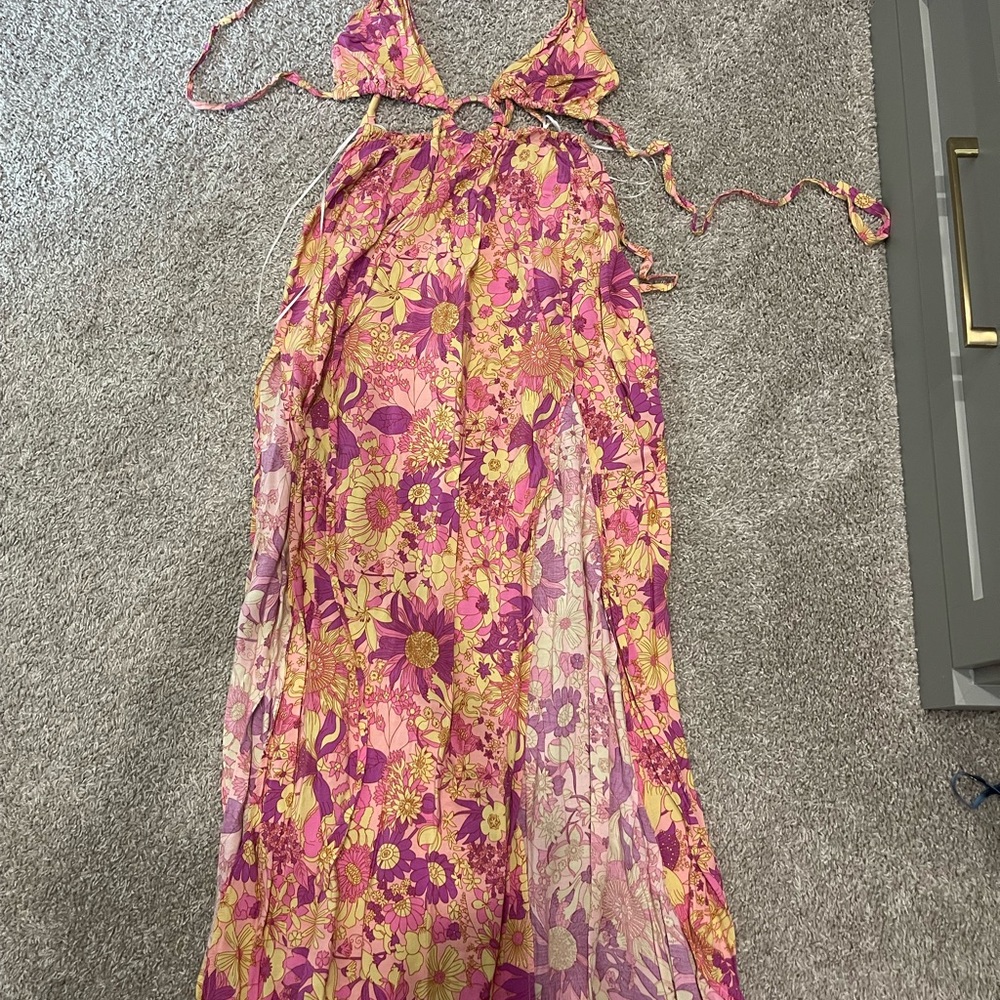 Floral Halter Maxi Dress
